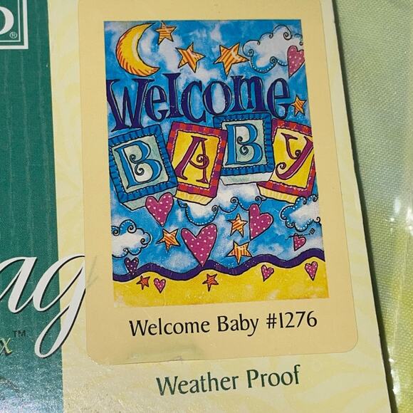Toland Art 24x36" Welcome Newborn Baby House Flag Shower Gift Celebrate Birth - Picture 11 of 11
